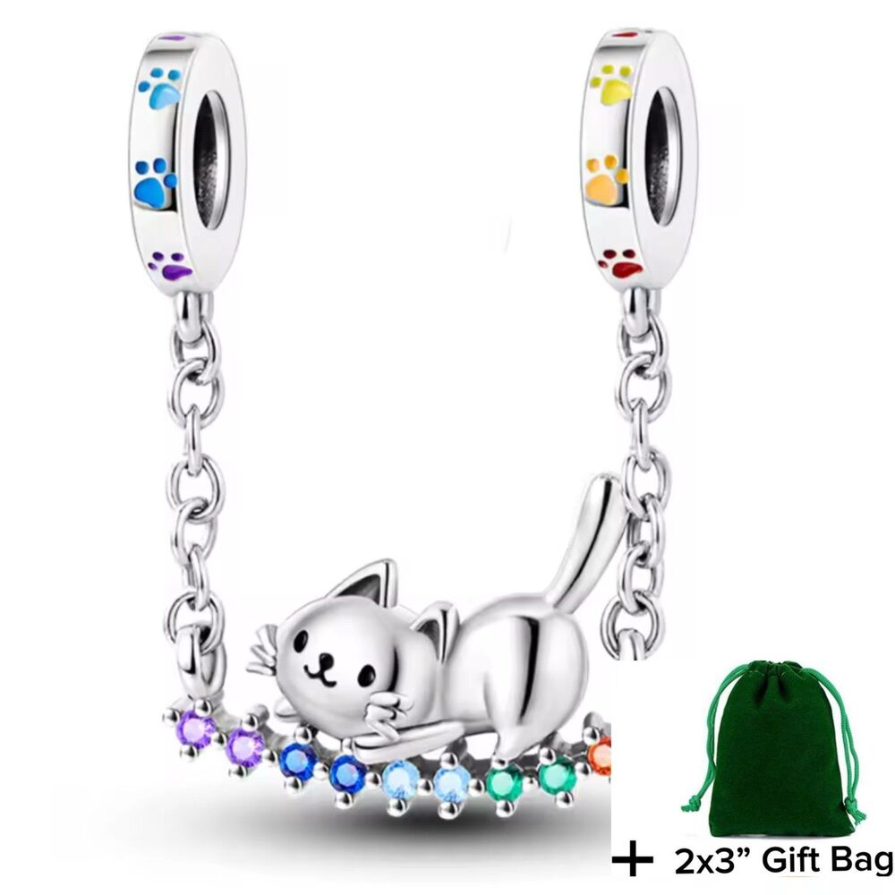 Cat Dangle Charm | 925 Silver | Brand New